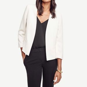 Ann Taylor Petite Tricacetate Collarless jacket